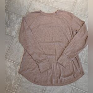 Long Sleeve XL Tan Top With Thumb Holes